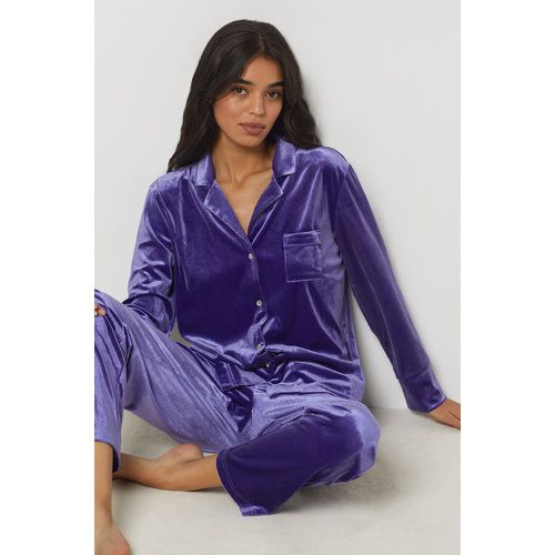 Pyjama forme jogging en velours marine Daxon