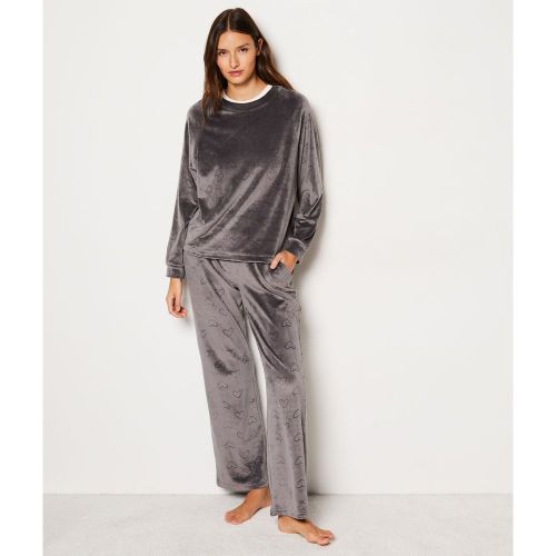 Pantalon de pyjama en polaire à cœurs - Galie - M - Etam - Modalova