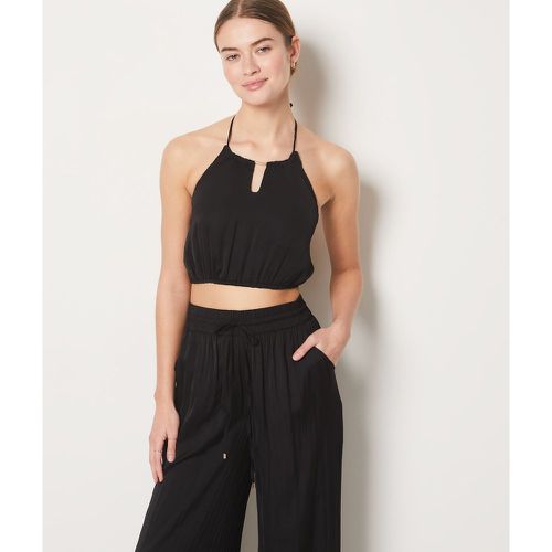 Caraco crop top satiné - Cheeta - S - Etam - Modalova