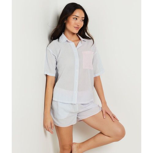 Chemise de pyjama manches courtes rayée en coton - Briella - S - Etam - Modalova