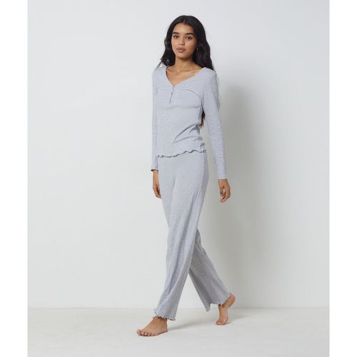 Pantalon de pyjama en maille côtelée richelieu - Coly - S - Etam - Modalova