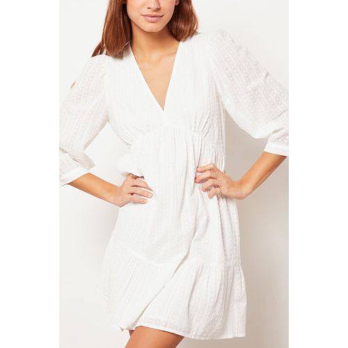 Robe courte texturée en coton - Tania - XS - - Etam - Modalova