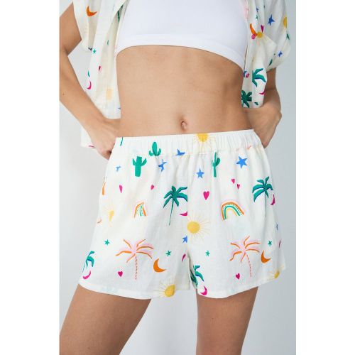 Short de pyjama imprimé en lin et viscose - Fabiola - XS - Etam - Modalova