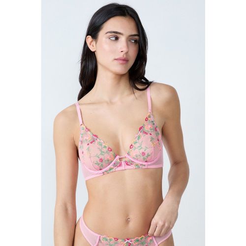 Soutien-gorge corbeille broderie fleurie - Gourmandise - 85B - Etam - Modalova