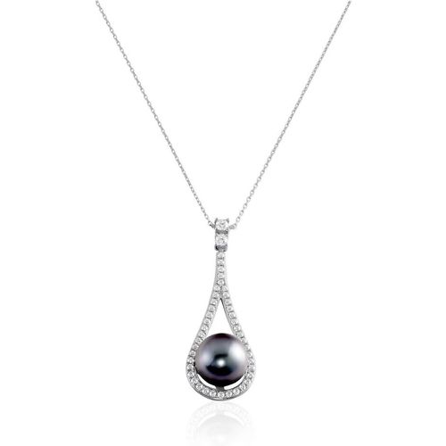 Collier Gillet Or Perle De Tahiti Oxyde Zirconium - Histoire d'Or - Modalova