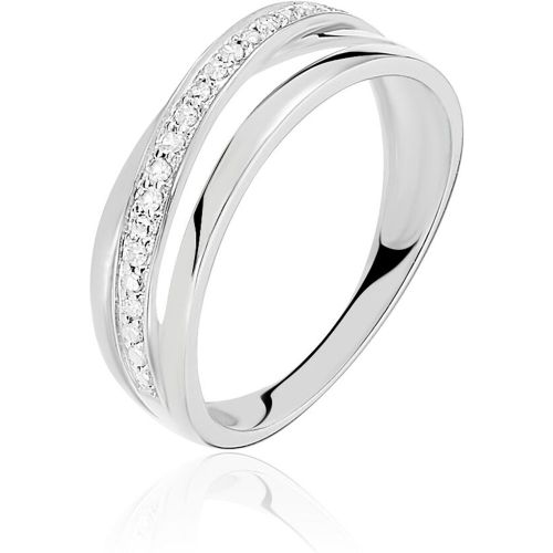 Bague Croisee Or Blanc Diamant - Histoire d'Or - Modalova