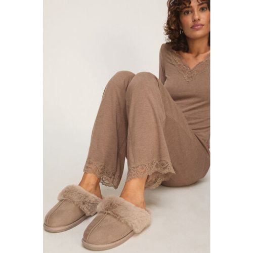 Hunkemöller Chaussons Daim Gris - Hunkemöller - Modalova