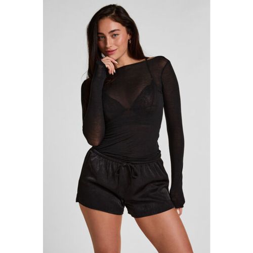 Hunkemöller Satin Shorts Ayla Noir - Hunkemöller - Modalova