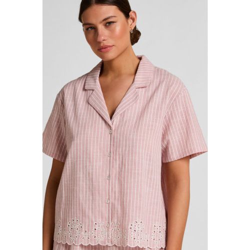 Veste de Pyjama Rayée en Coton - Hunkemöller - Modalova