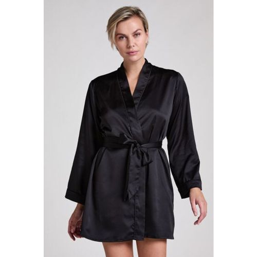 Hunkemöller Kimono Satin Noir - Hunkemöller - Modalova
