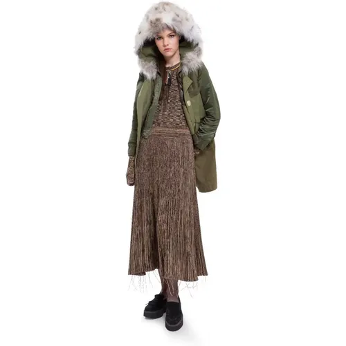 Manteau avec capuche et patchwork design 40 - Mihara Yasuhiro - Modalova