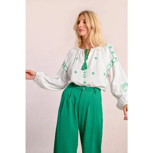 Pantalon tailleur fluide et droit - MOLLY BRACKEN - Modalova