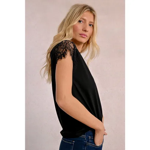 T-shirt avec détail dentelle sur les épaules - MOLLY BRACKEN - Modalova