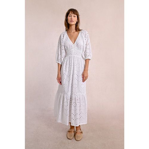 Robe longue en broderie ajourée - MOLLY BRACKEN - Modalova