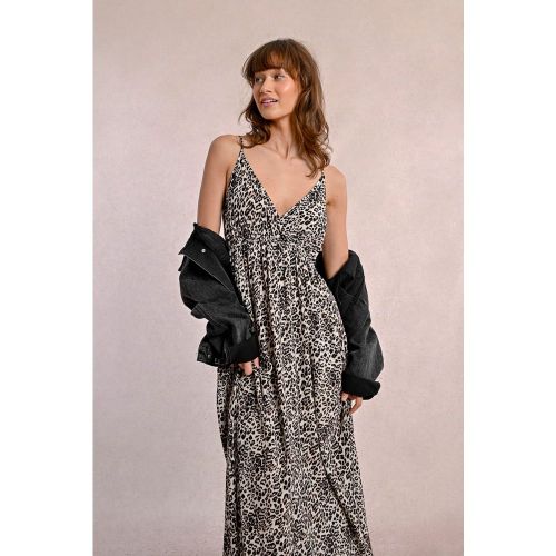 Robe longue imprimée léopard - MOLLY BRACKEN - Modalova