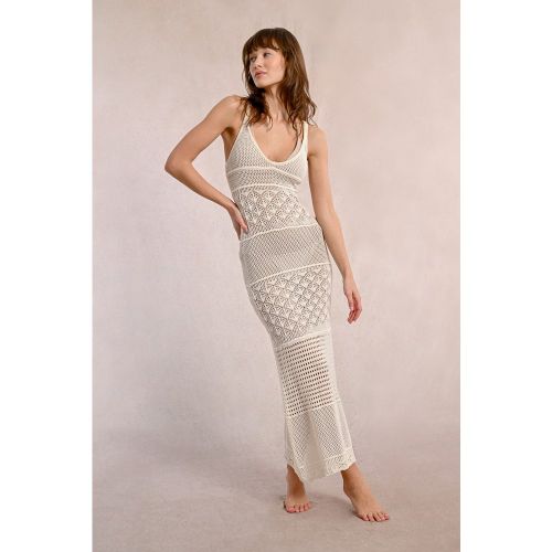 Longue robe ajourée à bretelles - MOLLY BRACKEN - Modalova