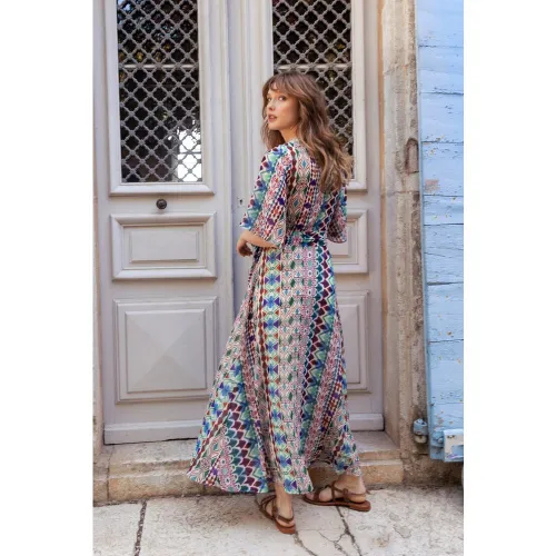 Robe longue à imprimé - MOLLY BRACKEN - Modalova
