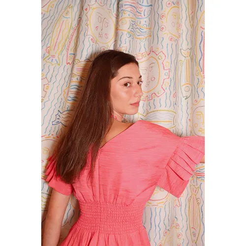 Robe longue, multiple volants - LILI SIDONIO - Modalova