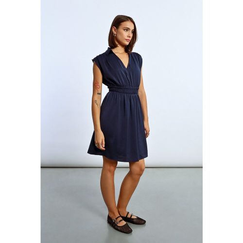 Robe courte, taille élastiquée - LILI SIDONIO - Modalova