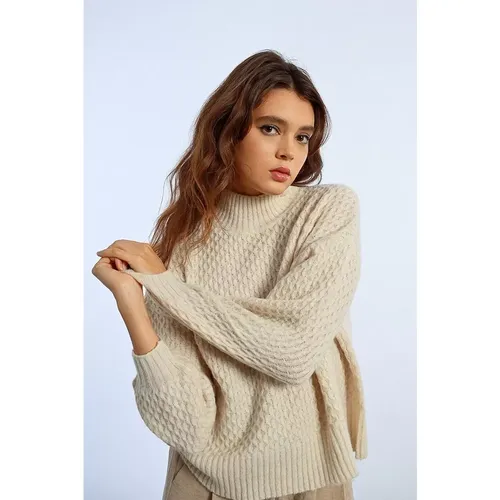 Pull en maille, col roulé - LILI SIDONIO - Modalova