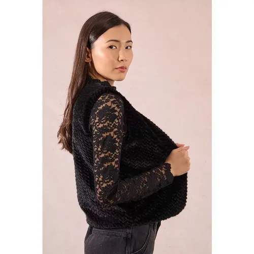 Gilet sans manches en fausse fourrure en zigzag - MOLLY BRACKEN - Modalova