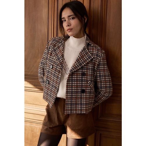 Manteau court à carreaux - Molly Bracken - Modalova