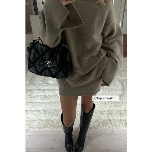 Pull style polo en maille de laine mélangée - Beige - Lojsan Wallin x NA-KD - Modalova