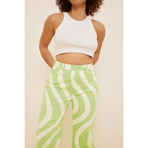 Jean à détail spirale - Green,Multicolor - Misslisibell x NA-KD - Modalova