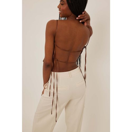 Haut lacé - Brown - Angelica Blick x NA-KD - Modalova
