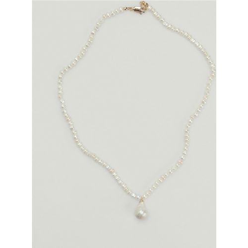 Grand pendentif brillant en perles - White - NA-KD Accessories - Modalova