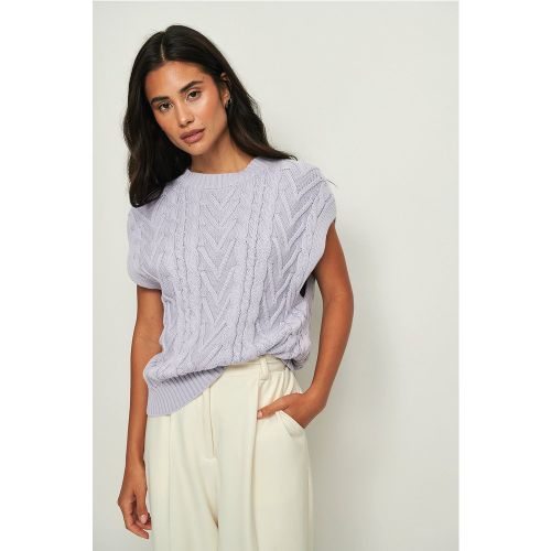 Gilet en maille torsadée - Purple - NA-KD - Modalova