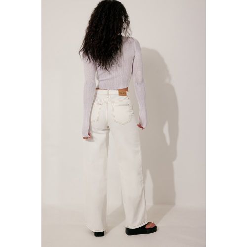 Jean à coutures apparentes - Offwhite - Lisa & Lena for NA-KD - Modalova