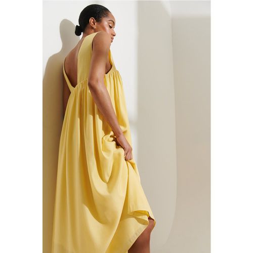 Recyclée Robe Dos Plongeant - Yellow - Curated Styles - Modalova