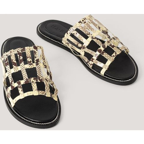 Leather Cage Slippers - Multicolor - NA-KD Shoes - Modalova