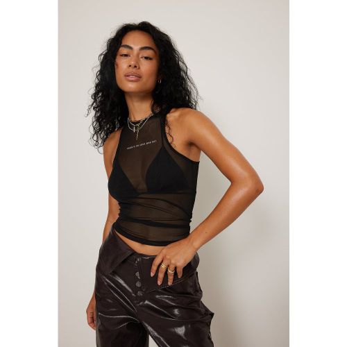Débardeur en tulle - Black - MRJULLS x NA-KD - Modalova