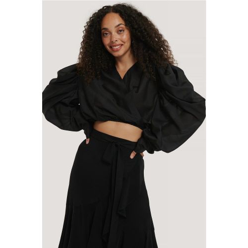 Chemisier Cache-Coeur À Épaules Compensées - Black - NA-KD Trend - Modalova