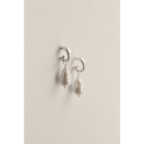 Créoles en perles - Silver - NA-KD Accessories - Modalova
