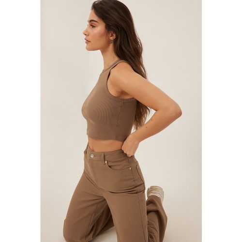 Débardeur côtelé - Brown - Romee Strijd x NA-KD - Modalova