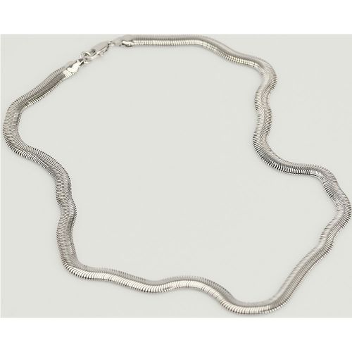 Recyclé collier serpent chaîne plaqué argent - Silver - NA-KD Accessories - Modalova