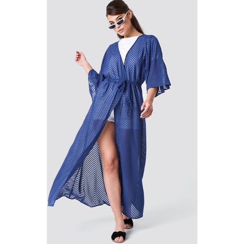 Structured Chiffon Coat Dress - Blue - NA-KD Boho - Modalova