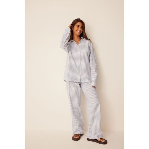 Pantalon droit à rayures - Blue,Stripe - Lisa & Lena for NA-KD - Modalova