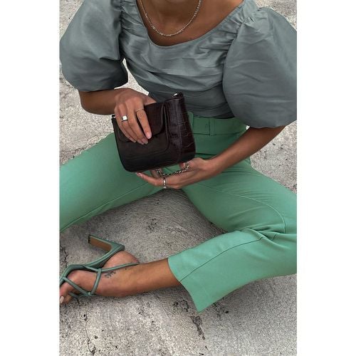 Pantalon de costume recyclé à ceinture - Green - NA-KD Classic - Modalova