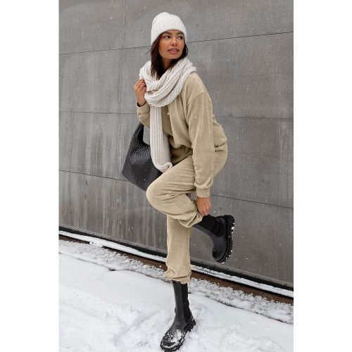 Pantalon de survêtement côtelé - Beige - NA-KD - Modalova