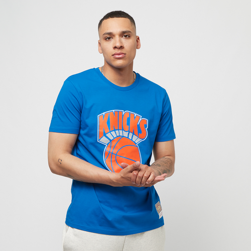 Men's Mitchell & Ness Orange New York Knicks Jumbotron 3.0 Mesh V-Neck T-Shirt