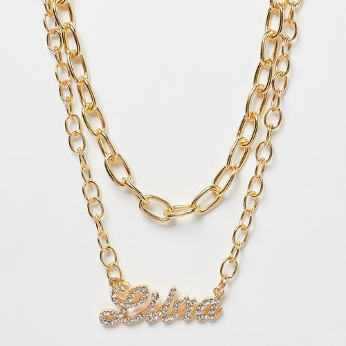 Diamond Zodiac Golden Necklace Libra - Urban Classics - Modalova