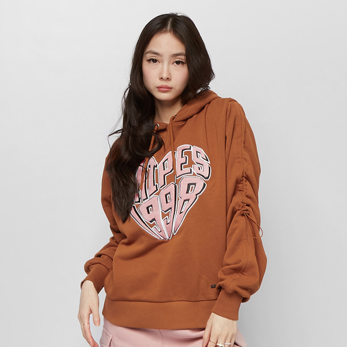 Heart College Logo Cropped Ruched Hoodie - SNIPES - Modalova