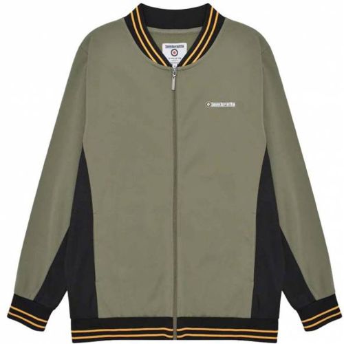 Vintage Track Jacket s Veste rétro SS4100-KAKI-NOIR-OR - Lambretta - Modalova