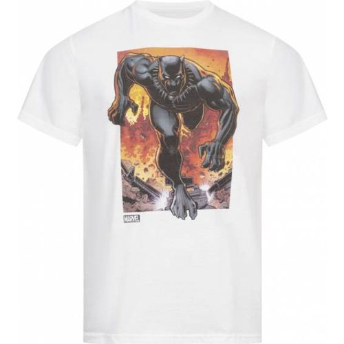 Black Panther Marvel Explosion s T-shirt MAMTS052WHT - Lizenz - Modalova