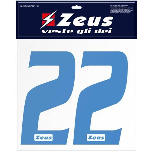Kit de transfert des numéros de 1 à 22 25cm senior royal blue - Zeus - Modalova