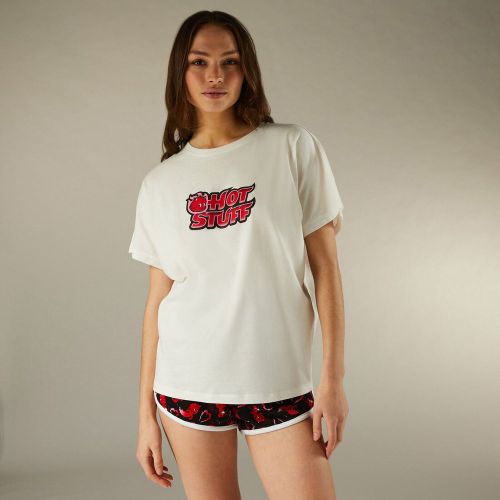 T-shirt avec écrit 'hot stuff' - XS - Undiz - Modalova